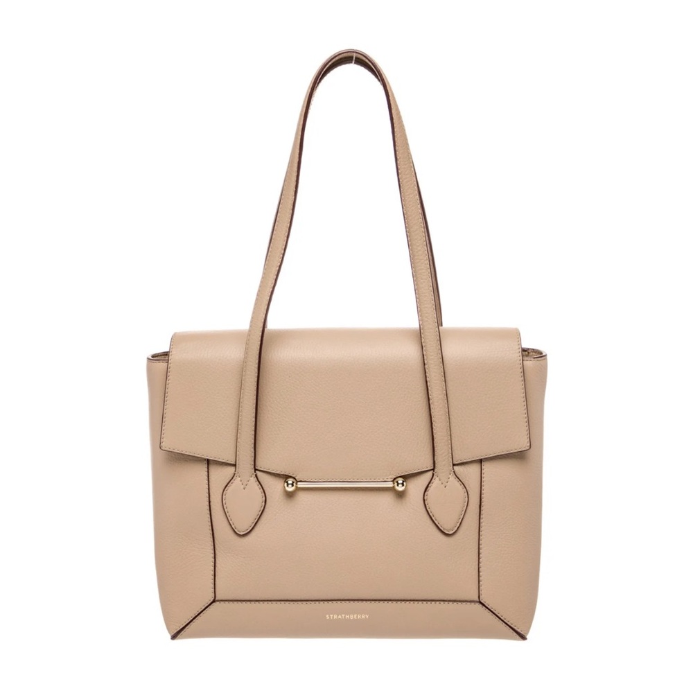 Strathberry Beige Leather Shoulder Bag